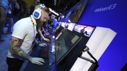 Gaming fans get their hands on "Realm Royale" at the Mixer booth at E3 2018 on Tuesday, June 12, 2018 in Los Angeles. (Photo by Casey Rodgers/Invision for Microsoft/AP Images)