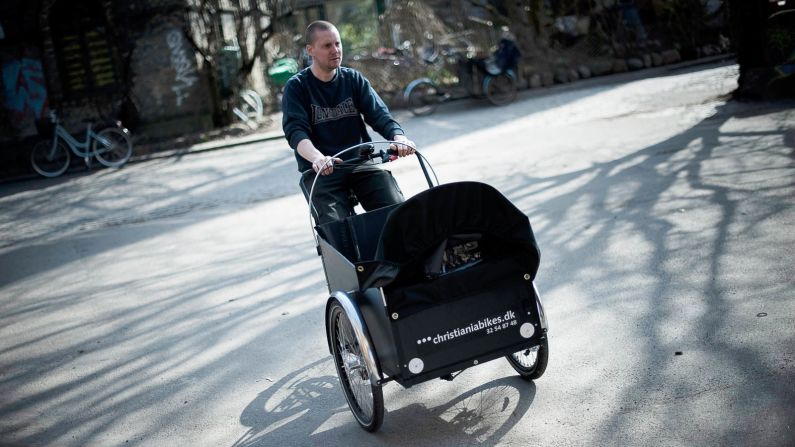 <strong>Pedal power:</strong> The hippie enclave is famous for producing Christiania bicycles, rugged machines built for carrying cargo -- or kids. 