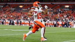 CLEVELAND, OH - AUGUST 8:  Damon Sheehy-Guiseppi #15 of the Cleveland Browns returns a punt for a touchdown during the game against the Washington Redskins at FirstEnergy Stadium on August 8, 2019 in Cleveland, Ohio. Cleveland defeated Washington 30-10. (Photo by Kirk Irwin/Getty Images)
