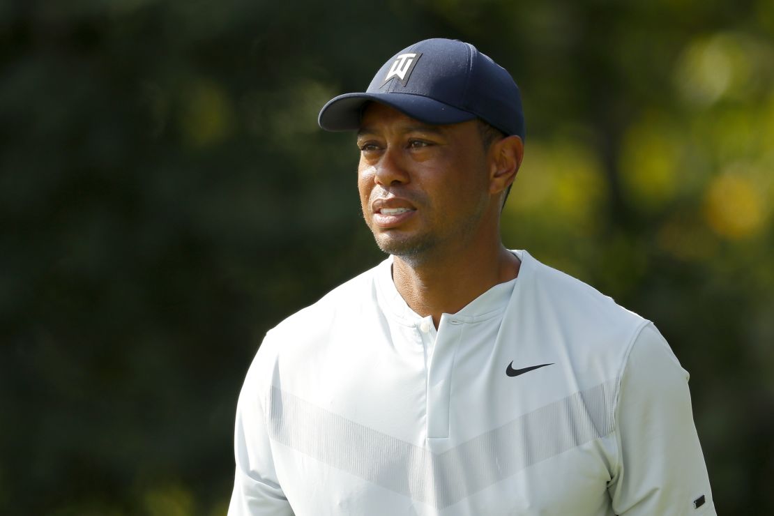 Woods during the first round of The Northern Trust.