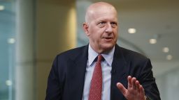 David Solomon, chief executive officer of Goldman Sachs & Co., speaks during a Bloomberg Television interview at the Milken Institute Global Conference in Beverly Hills, California, U.S., on Monday, April 29, 2019. The conference brings together leaders in business, government, technology, philanthropy, academia, and the media to discuss actionable and collaborative solutions to some of the most important questions of our time. Photographer: Patrick T. Fallon/Bloomberg via Getty Images