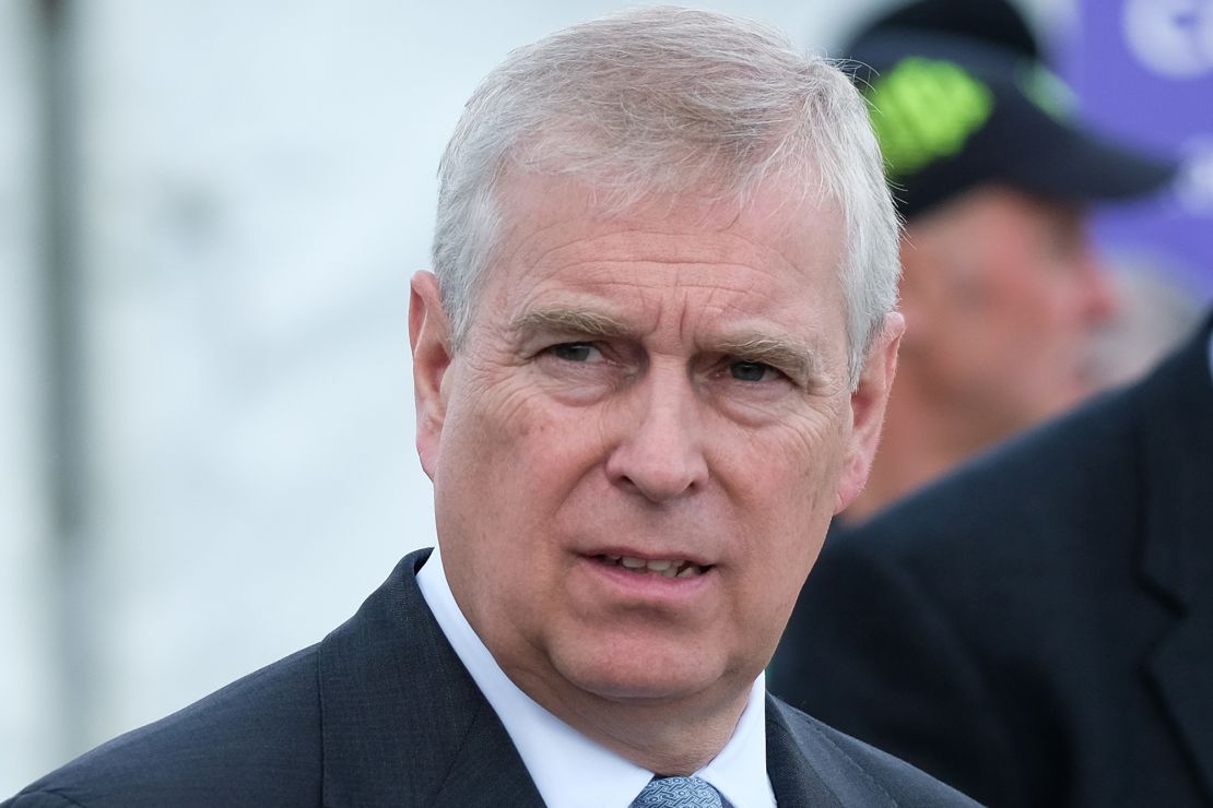 File photograph of Prince Andrew on July 11 in Harrogate, England. 