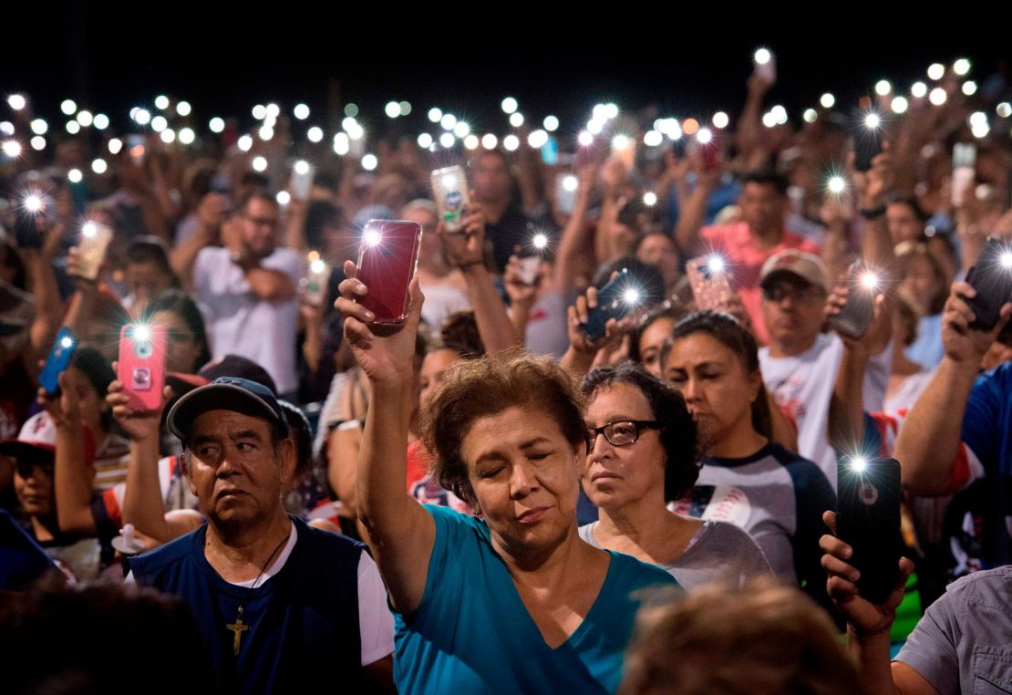 A rally after the El Paso shooting. Many Latinos now say they fear no public space is safe for them.