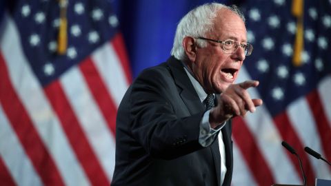 Democratic presidential hopeful and U.S. Sen. Bernie Sanders (I-VT) speaks on healthcare in Washington, DC.