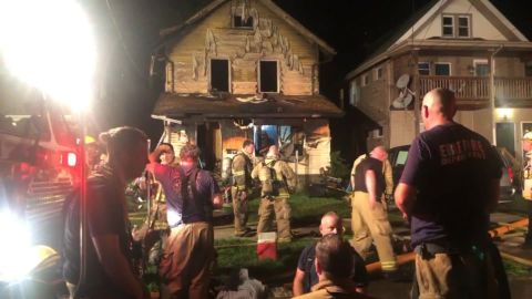 Erie's fire chief said some firefighters are having a hard time coping with the children's deaths.