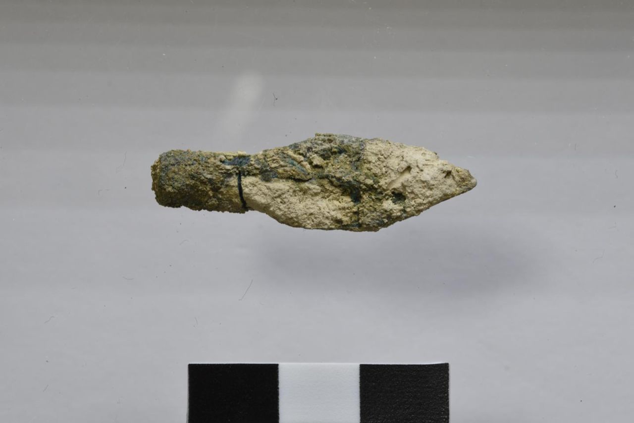 A Scythian arrowhead discovered at the site, which is believed to date from 587-586 BC. 