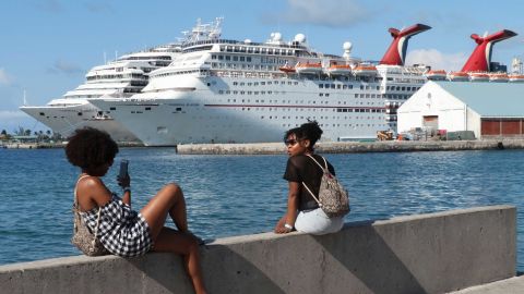 Cruise ships spotted in Nassau, Bahamas