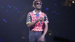   Mr. Eazi performs onstage during the TIDAL X benefit concert powered by BACARDI a