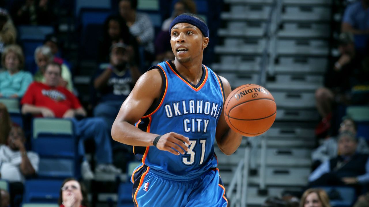 Sebastian Telfair, seen playing for the Oklahoma City Thunder, was sentenced to more than three years in prison for gun possession.