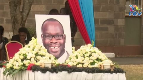 Member of Parlament Ken Okoth is remembered at his funeral.