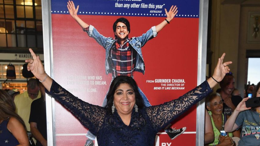 English director Gurinder Chadha attends the premiere of "Blinded by the Light" at Paramount Theater on August 07, 2019 in Asbury Park, New Jersey. (Photo by Angela Weiss / AFP)        (Photo credit should read ANGELA WEISS/AFP/Getty Images)