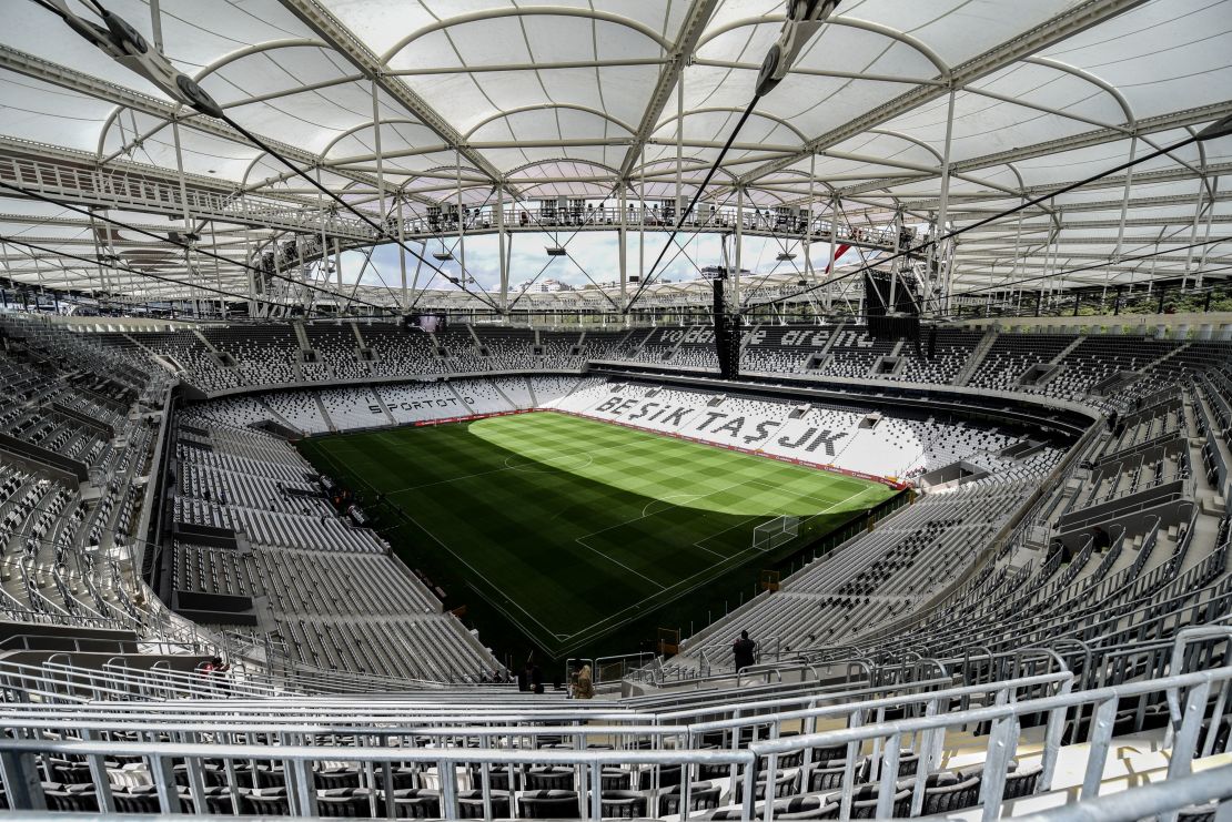 A general view of  Besiktas' stadium.