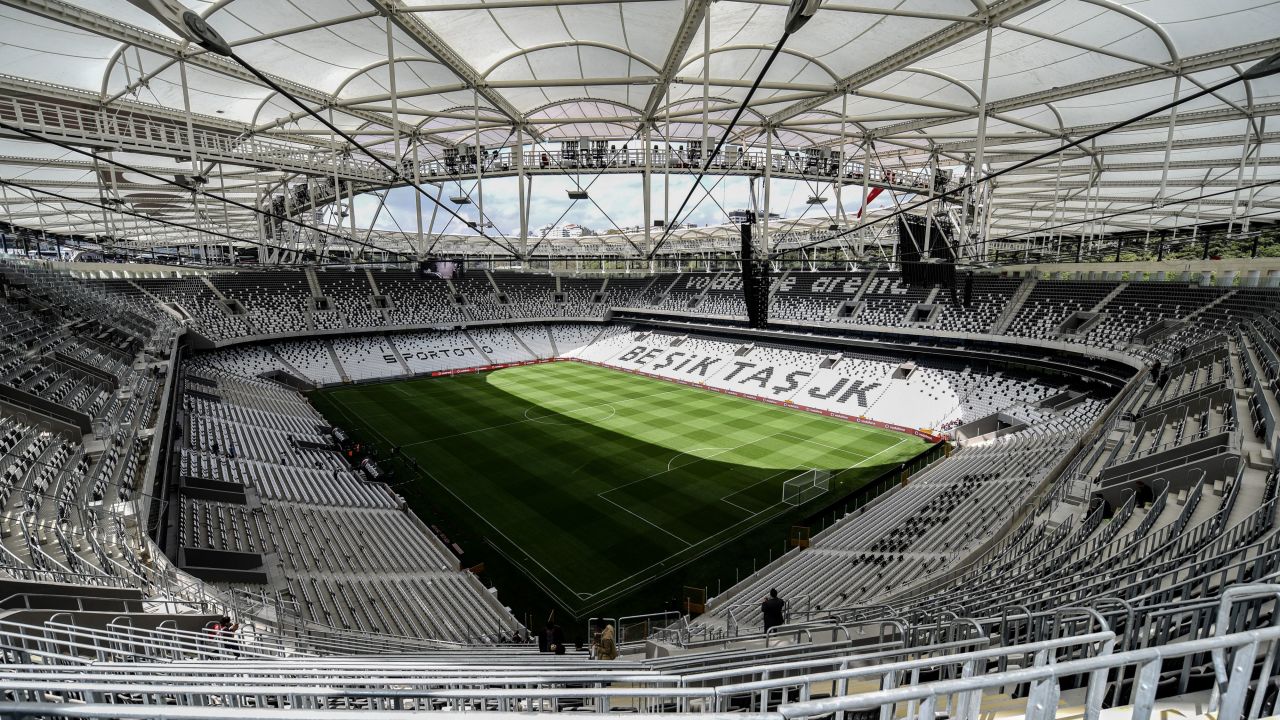 A general view of  Besiktas' stadium.