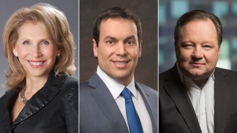 L-R: Shari Redstone, Joe Ianniello and Bob Bakish