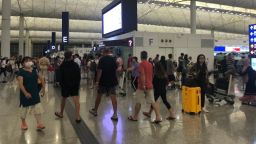 The Hong Kong International Airport returned to normal operations Wednesday following clashes between protesters and police, according to a CNN team there.