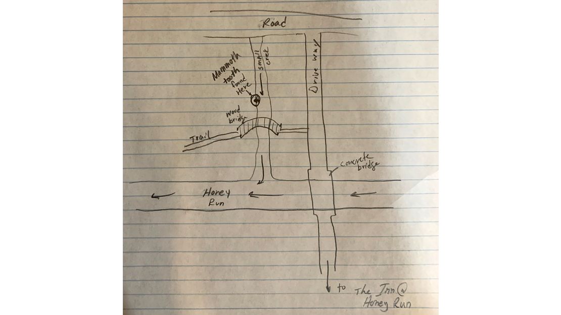 Jackson drew a map to the discovery site.