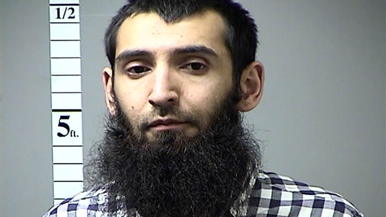 Sayfullo Saipov was arrested after allegedly driving a pickup truck on a bike path in lower Manhattan, killing 8 people and injuring 12 on October 31, 2017.