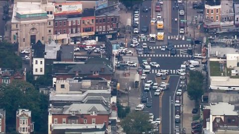 Video from a news helicopter showed more than 50 police vehicles at the scene.