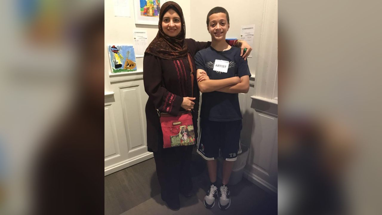 Reem Mohamed Desouky and her son, Moustafa, are seen in this undated photo.