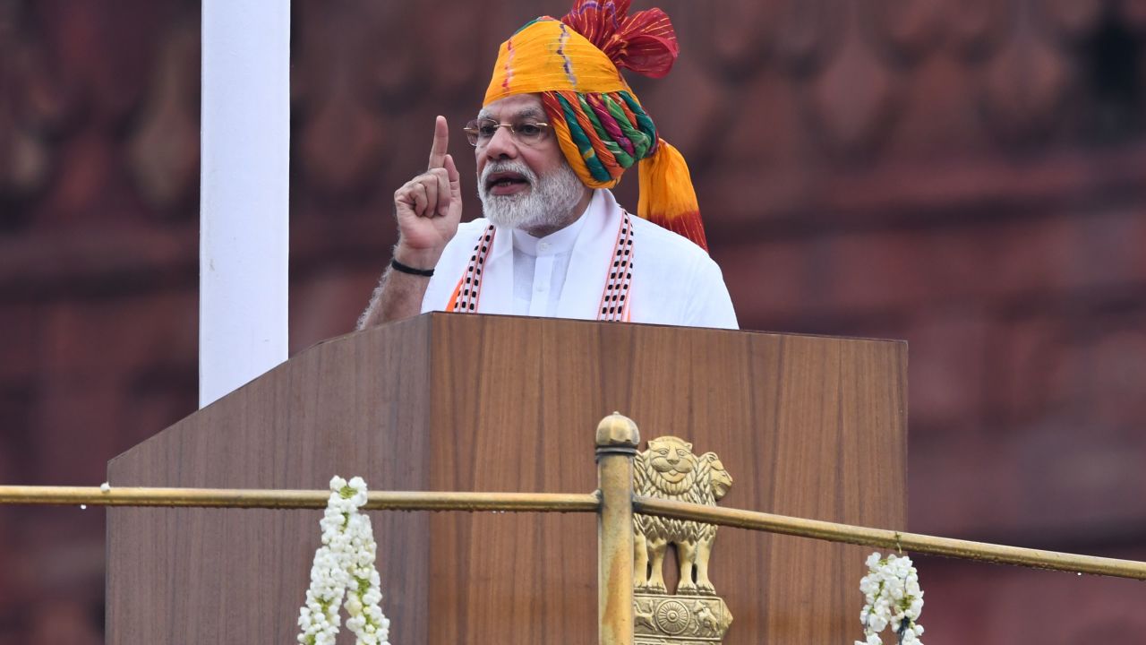 India's Prime Minister Narendra Modi made the pledge as part of an Independence Day speech in Delhi Thursday.