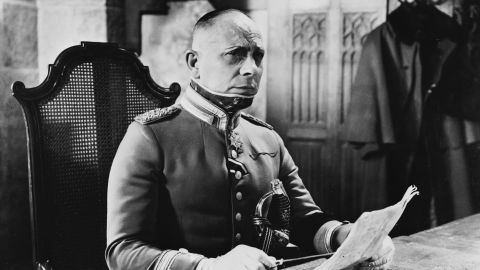 Erich von Stroheim plays Captain von Rauffenstein in the French war film 'The Grand Illusion.' (Photo via John Kobal Foundation/Getty Images)