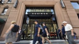 Some celebrities have called for people to boycott and members to renounce their membership to Equinox and SoulCycle fitness entities, as Stephen Ross, chairman and founder of Related Companies that own the fitness companies, plans a fundraiser in the Hamptons for President Donald Trump's 2020 Presidential campaing; exterior view of Equinox and SoulCycle on Manhattan's upper west side, August, 8, 2019. Equinox said that Mr. Ross is a passive investor and not involved in the management of either businesses. (Photo by Anthony Behar/Sipa USA)(Sipa via AP Images)
