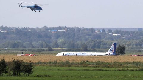 Emergency services assist at the scene on Thursday.