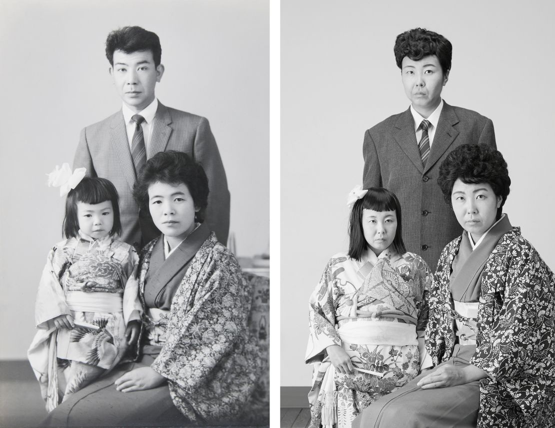 The photographer studied how old photographic albums were used to convey unity and bond between family members.