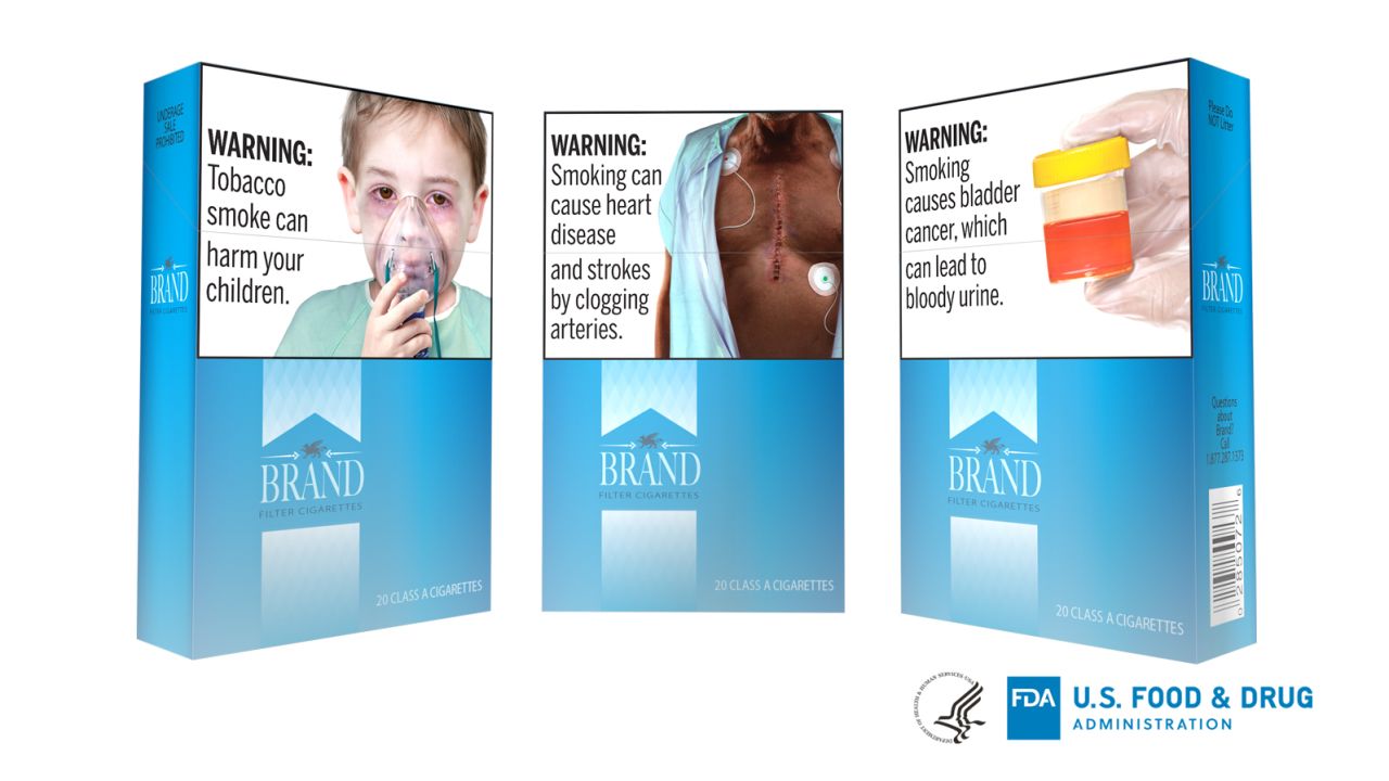 The FDA proposed rule  would require new health warnings on cigarette packages and in advertisements. 