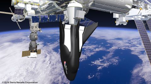 The plane will transport cargo to the International Space Station.