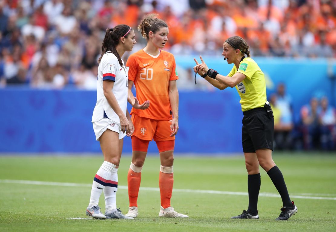 Stephanie Frappart officiated the Women's World Cup final between the USA and the Netherlands. 