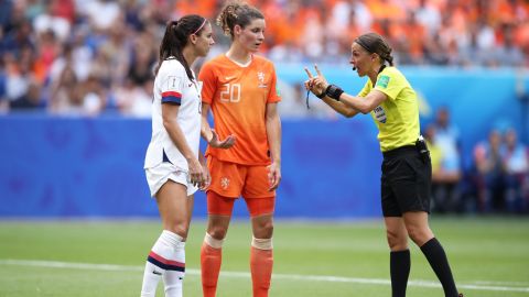 Stephanie Frappart officiated the Women's World Cup final between the USA and the Netherlands. 
