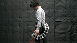 Researchers at Japan's Keio University have developed a robotic tail designed to help users' balance.