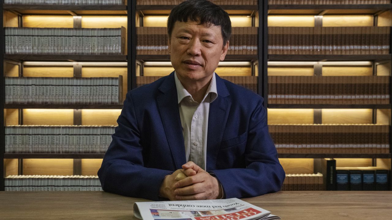 Hu Xijin, editor-in-chief of the Global Times, poses for a photograph in Beijing on June 5, 2019.