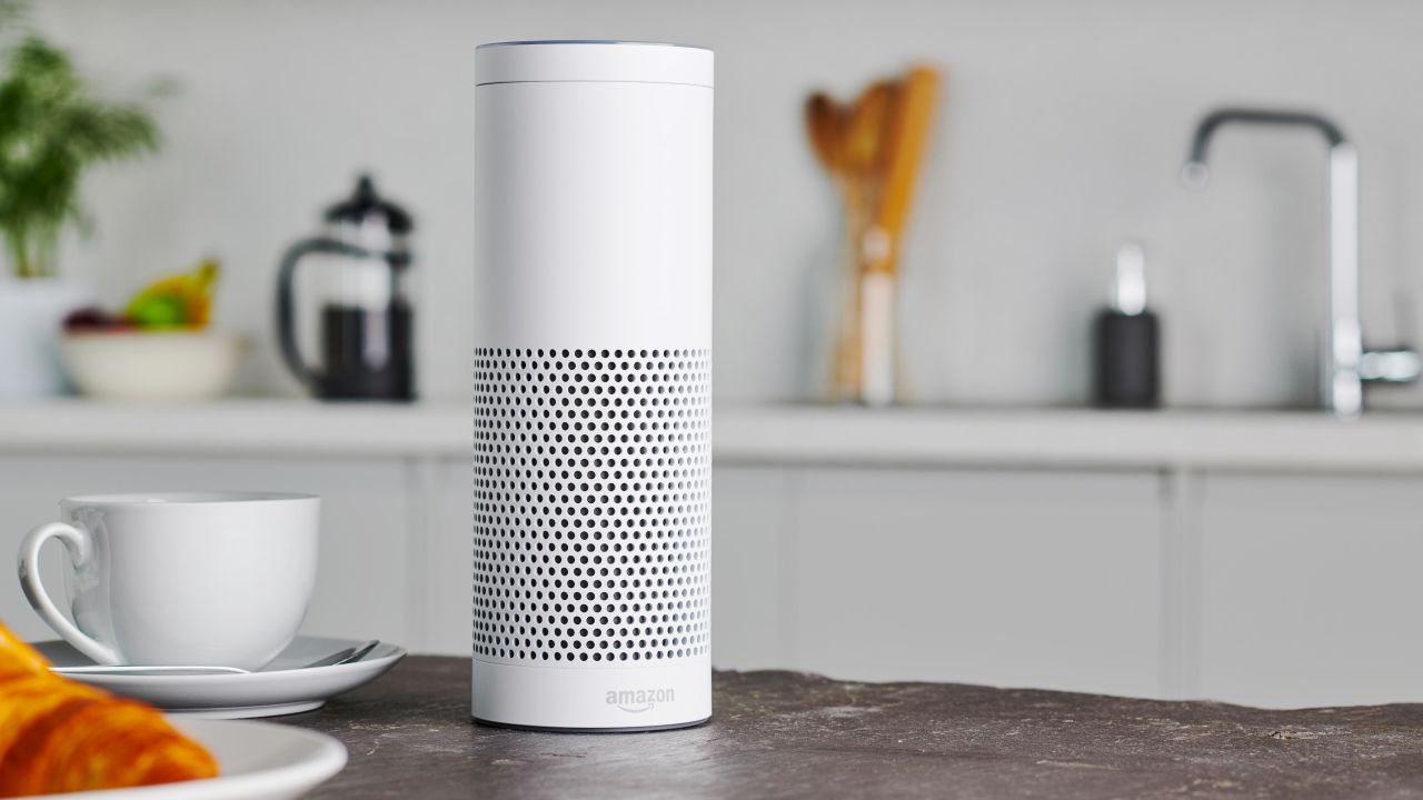 An Amazon Echo Plus smart speaker photographed on a kitchen counter, taken on January 9, 2019. (Photo by Olly Curtis/Future via Getty Images)