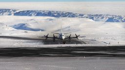 PITUFFIK, GREENLAND - MARCH 24:  NASA's Operation IceBridge research aircraft taxis after landing at Thule Air Base on March 24, 2017 in Pituffik, Greenland. NASA's Operation IceBridge is flying research missions out of Thule Air Base and other Arctic locations during their annual Arctic spring campaign. Thule Air Base is the U.S. military's northernmost base located some 750 miles above the Arctic Circle. NASA's Operation IceBridge has been studying how polar ice has evolved over the past nine years and is currently flying a set of eight-hour research flights over ice sheets and the Arctic Ocean to monitor Arctic ice loss aboard a retrofitted 1966 Lockheed P-3 aircraft. According to NASA scientists and the National Snow and Ice Data Center (NSIDC), sea ice in the Arctic appears to have reached its lowest maximum wintertime extent ever recorded on March 7. Scientists have said the Arctic has been one of the regions hardest hit by climate change.  (Photo by Mario Tama/Getty Images)