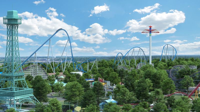 King s Island Ohio theme park unveils Orion a giga coaster