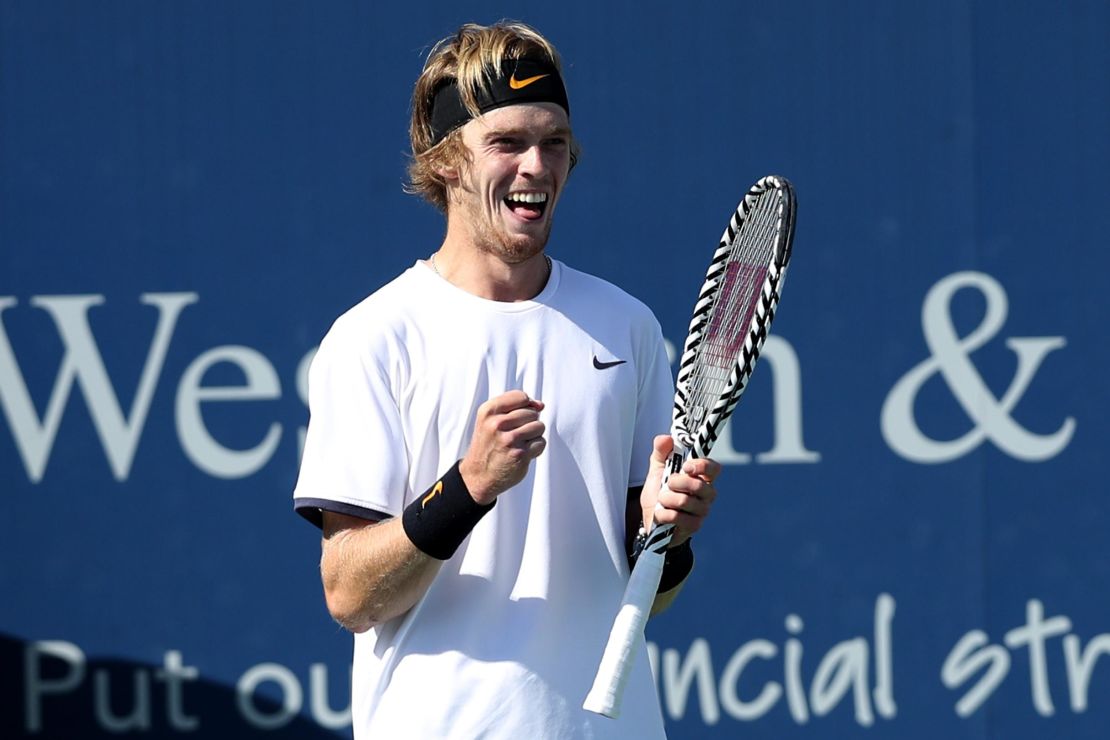 Andrey Rublev was visibly emotional after the biggest win of his career. 