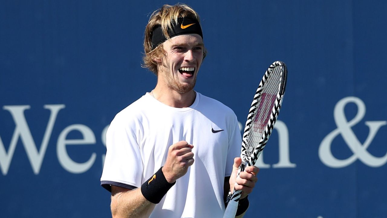 Andrey Rublev was visibly emotional after the biggest win of his career. 