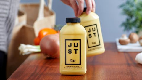 Just Egg bottles are hitting Kroger store shelves.