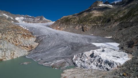 The Rhône Glacier in Switzerland.