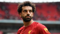 LONDON, ENGLAND - AUGUST 04: Mohamed Salah of Liverpool looks dejected following the FA Community Shield match between Liverpool and Manchester City at Wembley Stadium on August 04, 2019 in London, England. (Photo by Michael Regan/Getty Images)