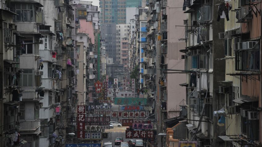 Residential buildings in the Sham Shui Po region in Kowloon are seen on November 21, 2011 in Hong Kong.  Hong Kong Financial Secretary John Tsang Chun-wah has warned that the city's economic outlook for early next year would be bleak because of uncertainty over the future of the global economy.        AFP PHOTO / AARON TAM        (Photo credit should read aaron tam/AFP/Getty Images)