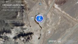 CREDIT: Planet Labs Inc. and the Middlebury InstituteImages show activity at the checkout building and the circular launch pad at Imam Khomeini Spaceport in Semnan, Iran. According to the Middlebury Institute, the images suggest at launch is likely, possibly at the circular pad.