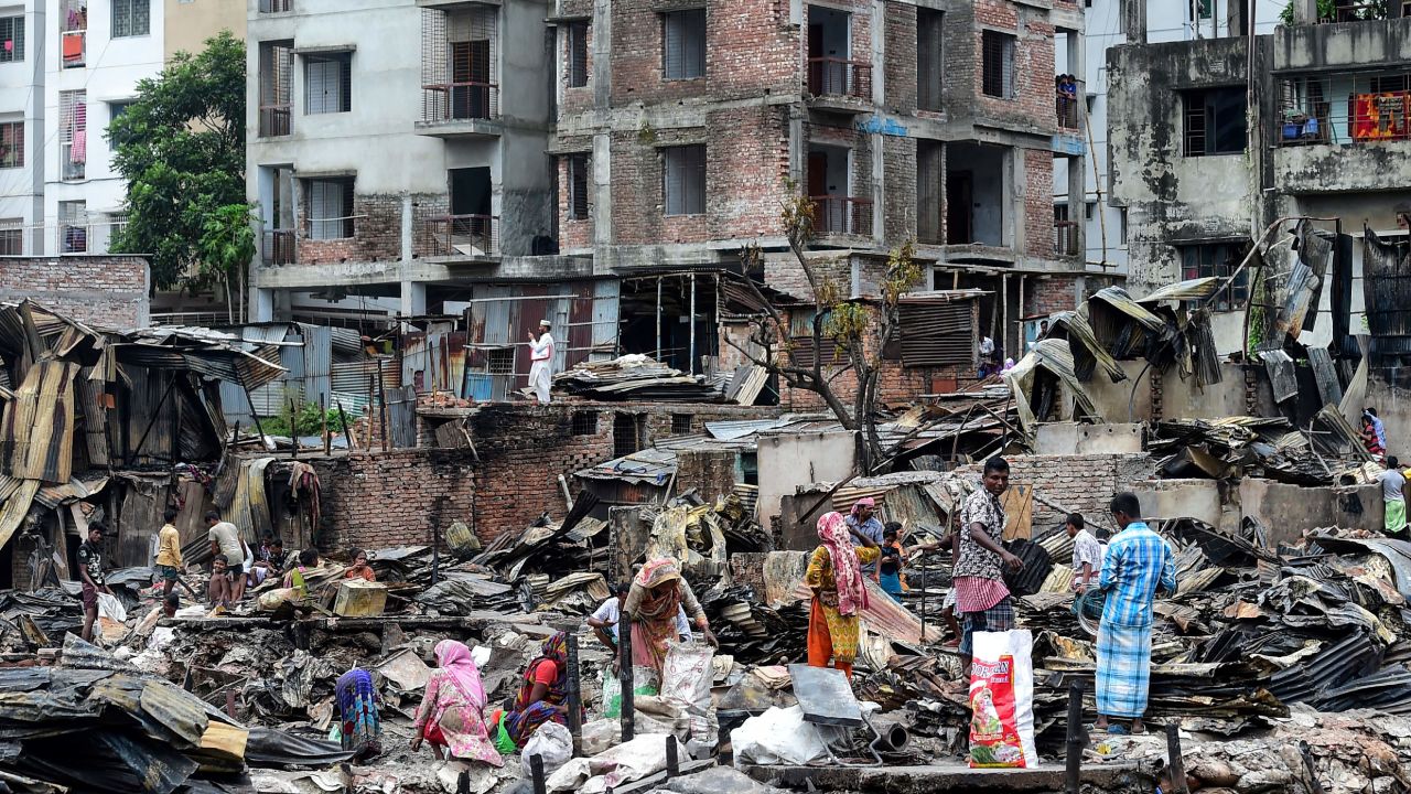 More than 2,000 huts are believed to have been destroyed in the fire.
