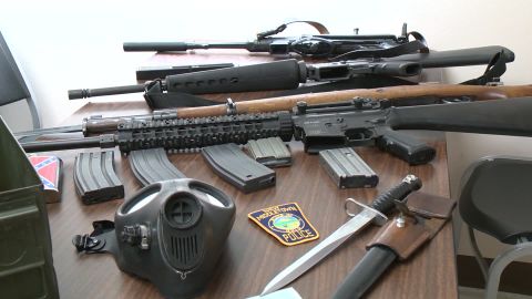 Police said they found a variety of weapons and ammunition belonging to James Reardon.