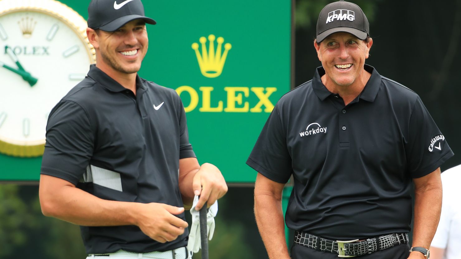 Phil Mickelson played his final round at the BMW Championship with the in-form Brooks Koepka but neither of them threatened the lead in the tournament.