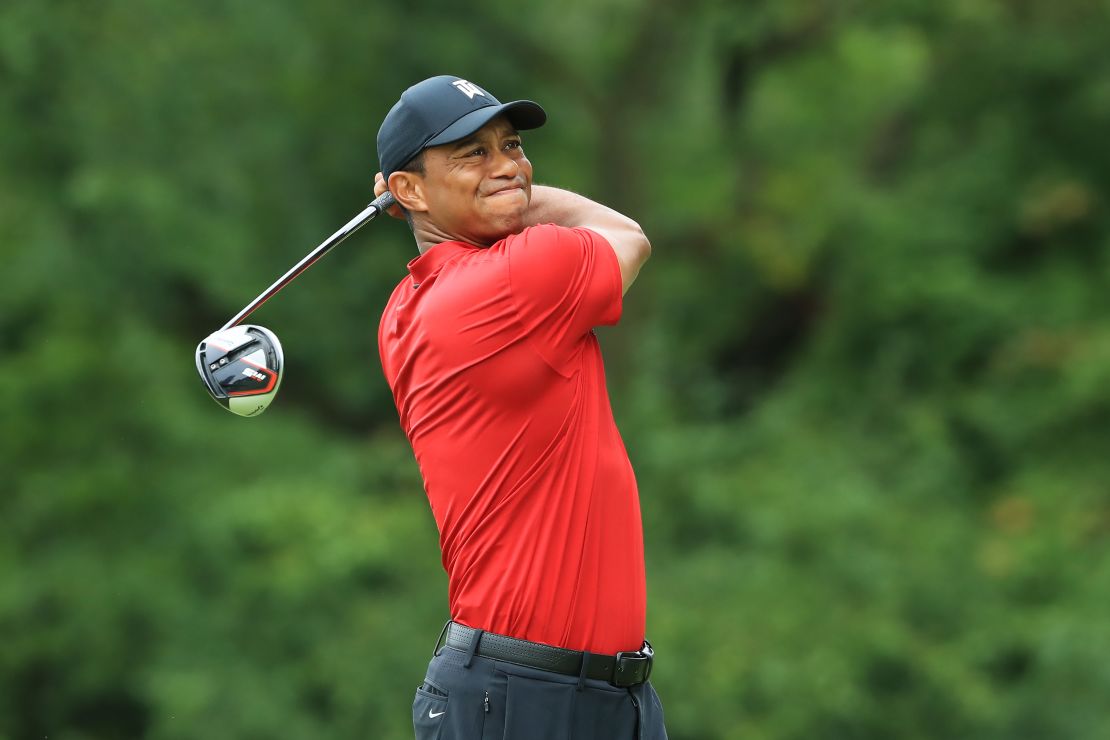 Tiger Woods was unable to produce a sustained charge to challenge for a place in the Tour Championship at East Lake next week.