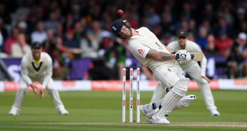 Ben Stokes of England avoids the short ball during day two of the 2nd Specsavers Ashes Test match at Lord's Cricket Ground in London, England, on August 15. <a href="index.php?page=&url=http%3A%2F%2Fwww.cnn.com%2F2019%2F08%2F11%2Fsport%2Fgallery%2Fwhat-a-shot-sports-0812%2Findex.html" target="_blank">See 32 sports photos from last week</a>