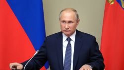 Russian President Vladimir Putin chairs a Security Council meeting at the Novo-Ogaryovo residence outside Moscow on August 5, 2019. - President Vladimir Putin on August 5, 2019 said Russia would be "forced" to develop new missiles if the US does the same, after Washington pulled out of a Cold War-era nuclear arms deal last week. (Photo by Mikhail KLIMENTYEV / SPUTNIK / AFP)        (Photo credit should read MIKHAIL KLIMENTYEV/AFP/Getty Images)